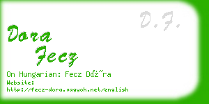 dora fecz business card